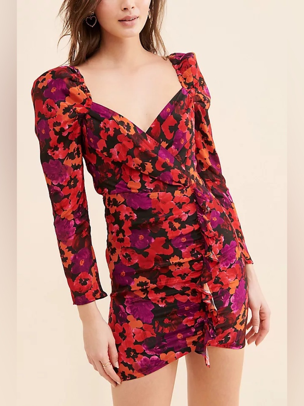 Anthropologie Saylor Alouette Floral Mini Dress